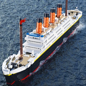 1288 kom. Grad Mini Svjetski Poznati Film RMS Model broda Titanic Gradivni Blokovi Figurice Prijatelji brodom Cigle Igračke za djecu Pokloni