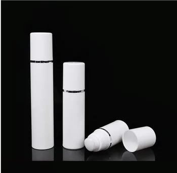 15 ml bijela безвоздушная boca s bijelim poklopcem srebrna linija za losion/emulzija/serum/osnove/kozmetički paket za njegu kože