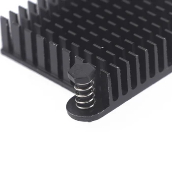 1pc Anodizirani Crni Aluminijski Radijator 35x35x10 mm Procesor Southbridge IC Tranzistor Čip Hlađenja Radijator Hladnjak sa vijcima