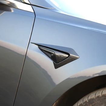2 Kom. Zaštitni poklopac Bočne Kamere automobila Ukrasni Okvir Za Model Tesla 3 2017-2020 Model Y 2021 Karbonskih Vlakana ABS Plastike Naljepnica