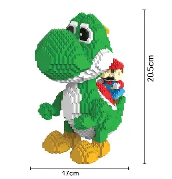 2000 kom. Mario Mini-Blokovi Veliki Veličina Modela Yoshi Anime DIY Mikro Blok Igračke Aukcija Igračke Baby Darove
