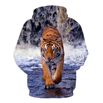 2021 Muški/ženski veste Muški Jesen veste s po cijeloj površini životinja Lijep Tiger uzorak Muška odjeća Svakodnevni Slobodna Unisex Vanjska odjeća