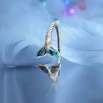 2021 Novi Prsten Za žene Rep Sirene Berba Podesiva Nakit Od Nehrđajućeg Čelika Prsten je Poklon Pribor