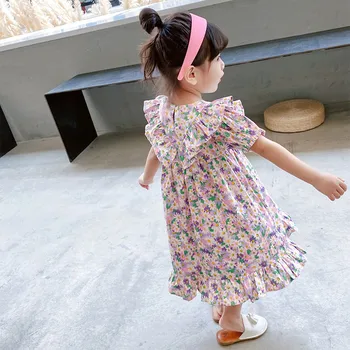 2022 suknja za djevojčice s cvjetnim uzorkom malo svježije haljina princeze ljetna nova dječja odjeća dječja haljina za djevojčice