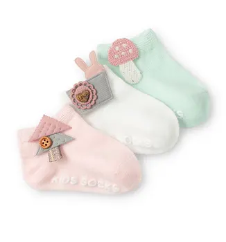 3 Para / lot Dječje čarape Slatka Crtani čarape Za novorođenčad Čarape za brodove Neklizajući Čarape Pribor Ukrasne čarape