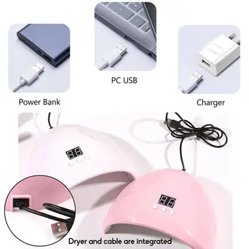 36 W USB led Sušilica Za Nokte, UV Lampa, Gel-lak Za Nokte Otvrdnjavanje Brzo Sušenje Rublja vremena Senzor za Svjetlo Oprema za nokte Pedikerski alat