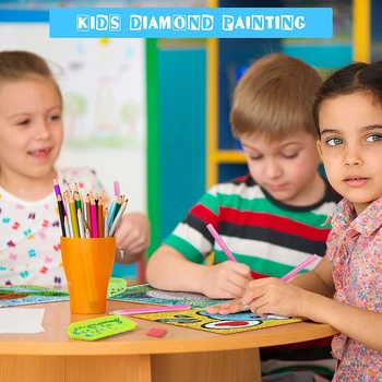 4 Pakiranje 5D Skup za diamond slikanja za djecu Diamond Slikarstva Potpuna Bušilica Slikanje po brojevima Set za bebe Dijamantno umjetnost i obrt za ukras