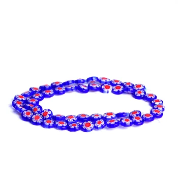 49 kom./string 8 mm puno boja okrugli oblik cvjetni uzorak vlasi лэмпворк глазурованные staklene perle DIY izrada nakita narukvica i ogrlica
