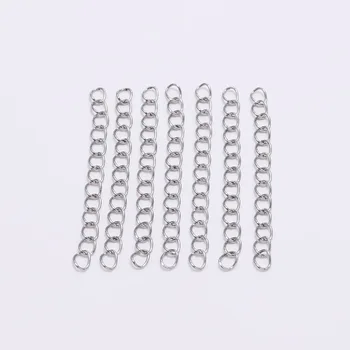 50 kom./lot 5 7 cm od Nehrđajućeg čelika Surround ogrlica Produživač Lanca Produžni kabel rep za izradu nakita dobavljačkog Lanca za narukvice Zaključke