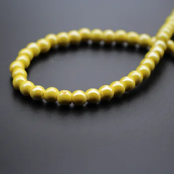 52 kom./lot 6 mm Keramičke perle Okrugli Jednostavne boje multi-boji za izradu nakita