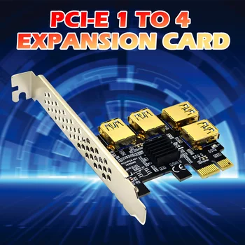 Adapter PCI-E za PCIe (PCI-Express od 1x do 16x od 1 do 4 Ustaje USB 3.0 Četiri grafičke kartice za proširenje USB3.0 za майнинга BTC