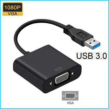 Adapter USB NA VGA USB 2.0/3.0 na VGA Eksterna Grafička kartica Multi Prikaz Pretvarač za Desktop Notebook PC Monitor, Projektor