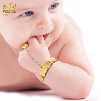 ANIID Dječji nakit Dubai Narukvice od čistog afričkog zlata za žene Narukvice za novorođenčad Veliko Pljuska Luksuzne Dizajnerske Proširive dječaci