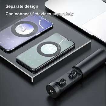 B9 Bežične stereo Slušalice, Bluetooth-kompatibilna V5.0 8D HIFI Sportske Igre Slušalice Sa led zaslon Slušalice Za IOS, Android