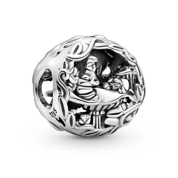 BOFUER Alisa u Zemlji Čuda Šarm Odgovara Originalna Pandora Ludi Klobučar Čajanka Narukvica 925 Srebrni Privjesci Perle za Nakit 429B