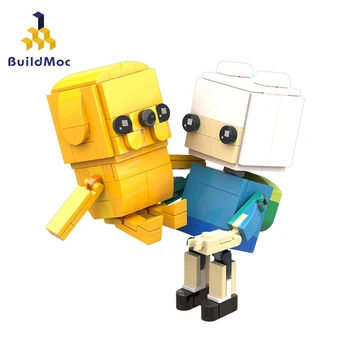 BuildMoc 202 kom. blokova Slatka Crtani Gradivni Blokovi Figurice Finna i Jake Prijatelje Božićne Obrazovne Минифигурки Igračke za dječake