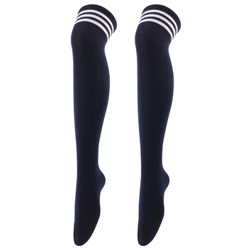 Crnci šarene čarape Ženske Zabavne Božićne darove Seksi Najlon duge Čarape do kukova, Slatka odjeća, Čarape iznad koljena za djevojčice