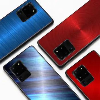 Crveno Plave Brušeni Metal Za Samsung Galaxy S20 FE Ultra Plus Napomena 10 Lite A01 A11 A21 A31 A41 A42 A51 A71 A91 Torbica za telefon