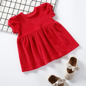 Dječje odijevanje haljina za novorođene djevojčice dječja haljina crvene boje haljina za djevojčice dječje odjeće s kratkim rukavima haljina crvene boje