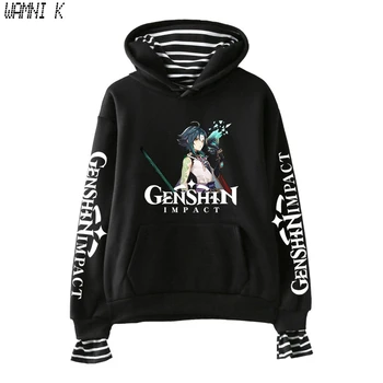 Genshin Impact hoodies lažni komplet od dva dijela ženske ulične veste s kapuljačom za djevojčice pulover s po cijeloj površini Unisex Ženska odjeća majice