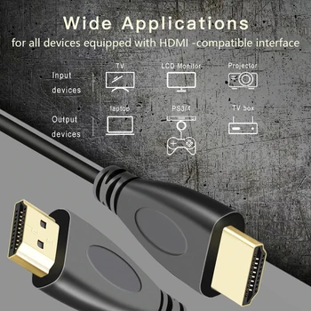 HDMI je kompatibilan Kabel 24K Pozlaćeni Video Kabel, Podrška za 1080P 3D Kabel Za HDTV Razdjelnik Prekidač Laptop Digitalni Kabelski Kabel