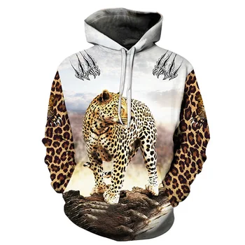 Jesen/Zima Black Panther 3D Print Tigar Ljubimac Majica sa kapuljačom Majica Muška Moda Casual majica Hip - hop pulover Uniseks Jakna