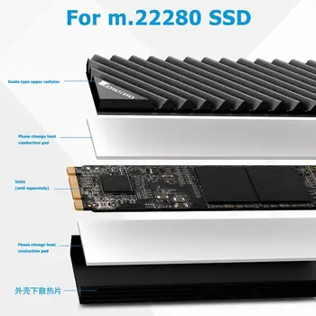 Jonsbo M. 2 SSD NVMe Hladnjak hladnjaka M. 2 2280 SSD Pogon Toplinske Aluminijski Radijator rasipanje topline za PC toplinska brtva