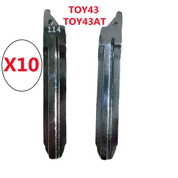 Keychannel 10 kom./lot Izvorni Nož za ključeve vozila Toyota Lishi TOY43 TOY43AT Неразрезной Ključ Za Zamjenu Toyota Flip Daljinsko oštrica
