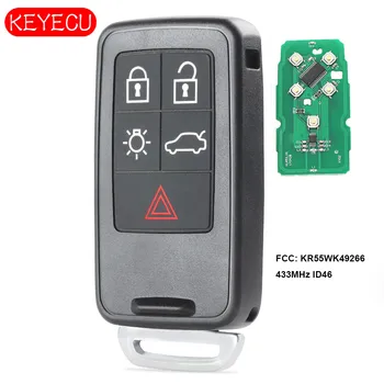 Keyecu Pametan Daljinski Ključ 5 Gumba 433 Mhz ID46 za Volvo S80 S60, V60 SC60 XC70 V70 FCC-a: KR55WK49266