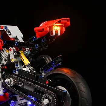 Komplet led Rasvjeta za tehničko Ducati Panigale V4 R 42107 Kit za Montažu Igračaka za motocikle (samo pluća)Igračke Za Djecu