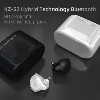 KZ S2 Ove Bežične Slušalice TWS Bluetooth v5.0 Hibridni 1DD+1BA Gaming Slušalice Sa Kontrolama na dodir Sportski Slušalice s redukcijom šuma
