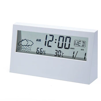 LCD Elektronski Sat Jednostavan Termometar I Hygrometer Prognoza Vremena Transparentno Svijetle E-mail Alarm