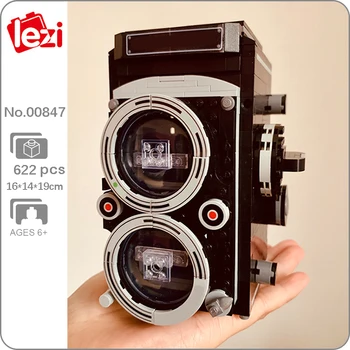 Lezi 00847 Ručno Retro-Kamera, Digitalni Model Strojarstva DIY Male Mini-Blokovi i Cigle Igračka za Djecu Dječji Darovi