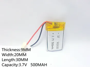 Li-po 3,7 v,500 mah,902030 PLIB; polymer li-ion / li-ion baterija za GPS,mp3,mp4,mp5,dvd,model igračka mobilni telefon