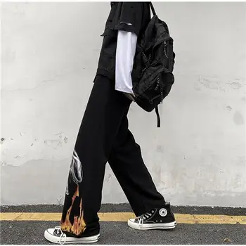 Lijep hip-hop modni brand Diablo svakodnevne hlače ulični trend Simbol za muškarce i žene high street ravne hlače