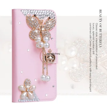 Luksuzni Ženski Gorski Kristal Kožna Torbica-novčanik Torbica za telefon s dijamantima za LG K20 Baršunasti Stil 7 6 5 K53 K92 K52 K62 K51 K61 Q52