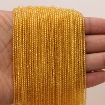 Male Perle Cut-2 mm Prirodni Dragi Kamen Spinel Svijetlo žuta Slobodan Lopta Za Izradu nakita DIY Narukvica i Ogrlica 38 cm