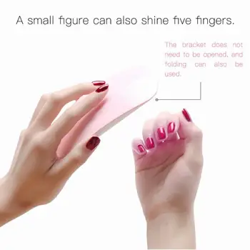 Mini pink UV-led lampa za sušenje noktiju Prijenosni USB-sučelje USB Alat za njegu noktiju, Za sušenje laka Gel-lak Za nokte, Manikura alati
