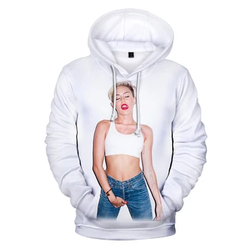 Moda Miley Cyrus Majica sa Kapuljačom 3D Tiskani Muškarci Žene Majica Svakodnevni Kpop Majica Pulover Harajuku Dječak/Djevojčica/Beba Slatka Vrhovima