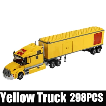 Na raspolaganju Gradski Žuti Kamion Model Vozila Auto Skup Cigle Kompatibilan s 3221 Gradivni blokovi Igračke za Djecu Božićne darove