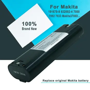 Nova Zamjena za Ni-CD 7,2 2000 mah Punjiva baterija baterija baterija baterija Baterija Za Alat Makita 191679-9 632002-4 7000 7002 Makita 3700D
