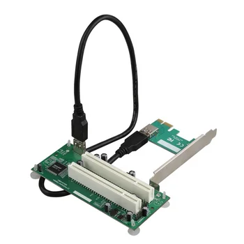 PCIe U Dual Pretvarač PCI 2-слотная karta za Grafičke kartice ASM1083 Pcie X1 Proširenje Više kartica Podržava Snimanje Kartica Zvučna kartica