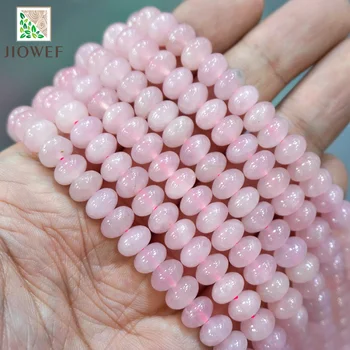 Perle od prirodnog Kamena Pink Crystal Ронделл Okrugli Razuporne Perle DIY Ogrlice Narukvice Pribor Za Izradu Nakita 15