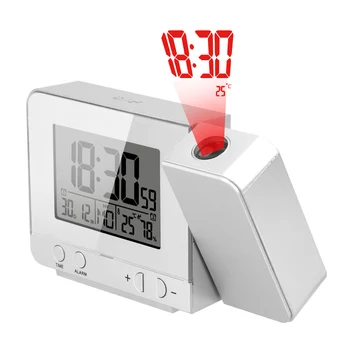 Projekcija Alarm Digitalni Funkcija Ponavljanja Datuma Ukras Kuće Radni Stol Stolne Led Satovi Sobna Temperatura Vlažnost