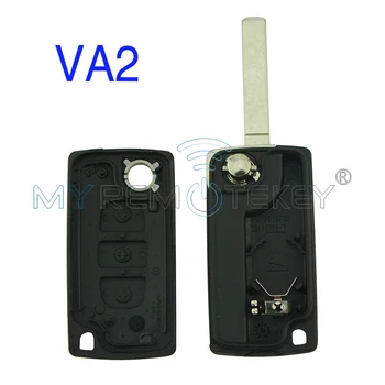 Remtekey CE0536 VA2 privjesak torbica za ključeve od automobila 3 tipke središnja tipka prtljažnika prazan flip Torbica za ključeve, za Citroen C2 C3 C4 C5 C6, C8