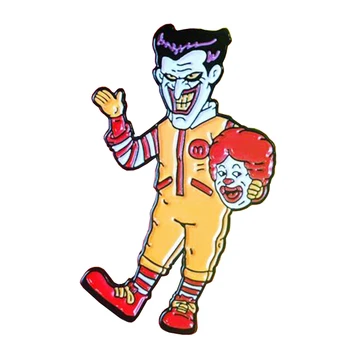 Ronald X Joker эмалевая pin kreativni cosplay mash up