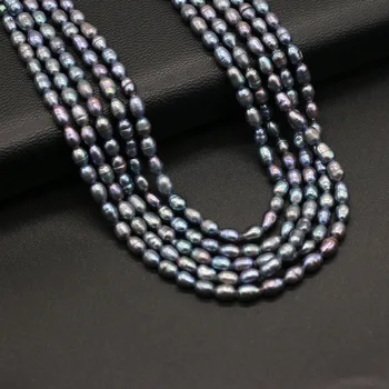Vruće Prodaje Prirodni Slatkovodni Biseri Crni Slika Perle Fin puder Za Izradu Nakita DIY Ovjes Narukvica i Ogrlica Pribor
