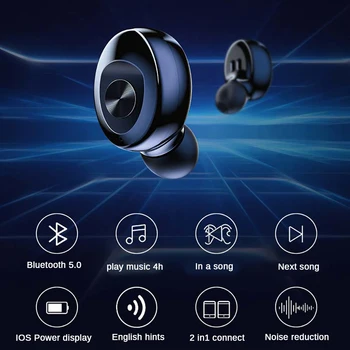 XG12 TWS Bluetooth 5,0 Stereo Slušalice Bežične Slušalice HIFI Zvuk Sportske Slušalice za telefoniranje bez korištenja ruku Gaming Slušalice sa Mikrofonom za telefon