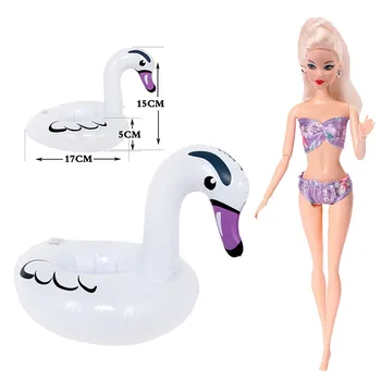 Za Lutke Barbie je Lijepo Prsten Za kupanje Flamingo Lubenica Mala Žuta Patka U Obliku dollhouse Pribor Za Barbie Lutke Dječje igračke