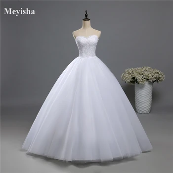 ZJ9022 Topla Rasprodaja Prekrasan vjenčanje haljina Bez Rukava Slatka Čipkan Vjenčanica Po Mjeri